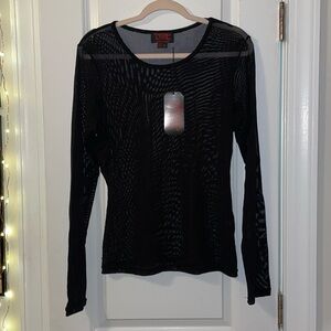 Tripp NYC Fishnet long sleeve shirt XL New with tags